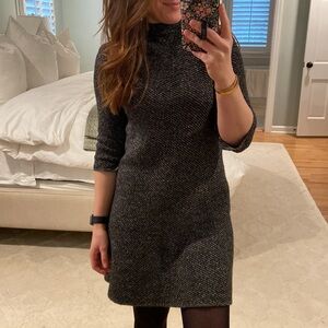Zara Knit Mock Neck Sweater Dress